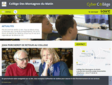 Tablet Screenshot of desmontagnesdumatin.cybercolleges42.fr