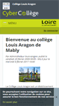 Mobile Screenshot of louis-aragon.cybercolleges42.fr